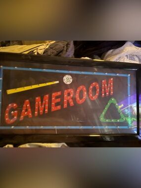 GAMEROOM LED Wall Sign in Red, Green & Yellow by